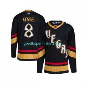 Vegas Golden Knights Phil Kessel 8 Adidas 2022-2023 Reverse Retro Zwart Authentic Shirt - Mannen